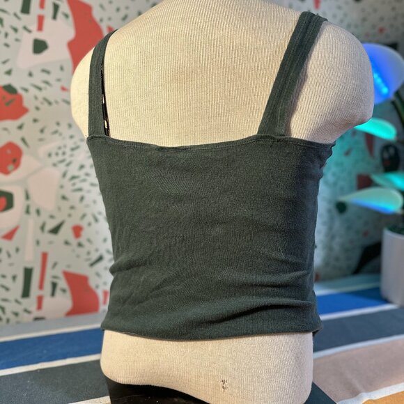 Mollusk Hemp Ribbed Tank Top True Green - L - Picture 2 of 4